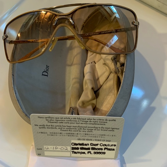 Vintage Christian Dior LEATHER sunglasses - Picture 1 of 6